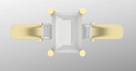 The JoAnne Three Stone Ring