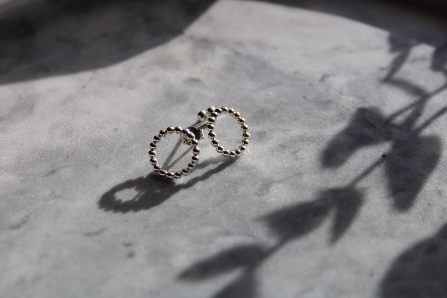 Beaded Circle Studs